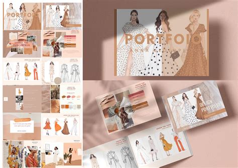 Fashion Design Portfolio Template Drag and Drop Downloadable - Etsy | Fashion design portfolio ...