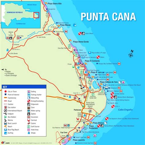 Punta Cana tourist map - Ontheworldmap.com