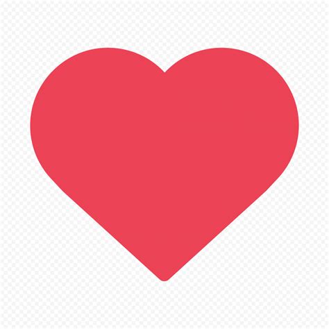 Download Flat Red Like Heart Icon Silhouette PNG | Citypng