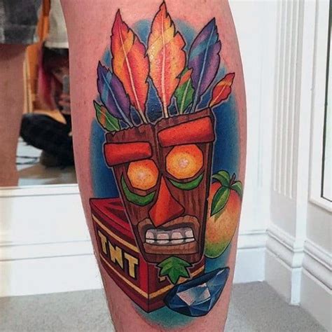 40 Crash Bandicoot Tattoo Designs For Men - Video Game Ideas