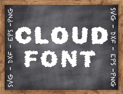 Cloud Font SVG File Cloud Font Cricut SVG Cloud Font | Etsy