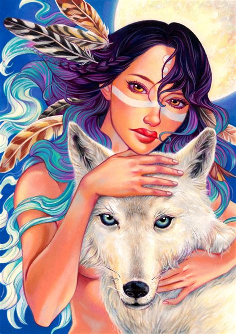 White Wolf Art Full Moon Fantasy Limited Edition Fine Art - Etsy