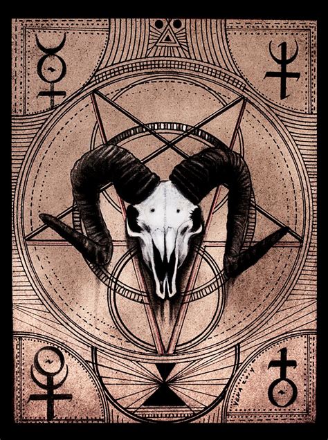 Pentagram Sacred Geometry baphomet skull | Satanic art, Evil art, Occult art