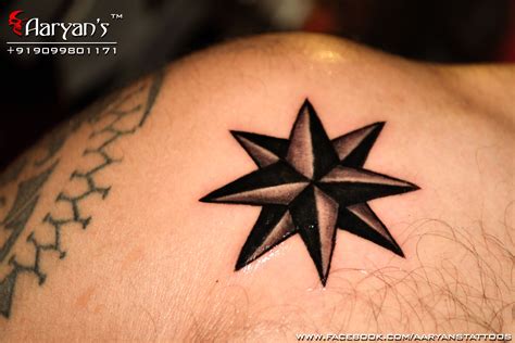 Russian Star Tattoo, placed on Both Shoulders, looks beautiful for ...