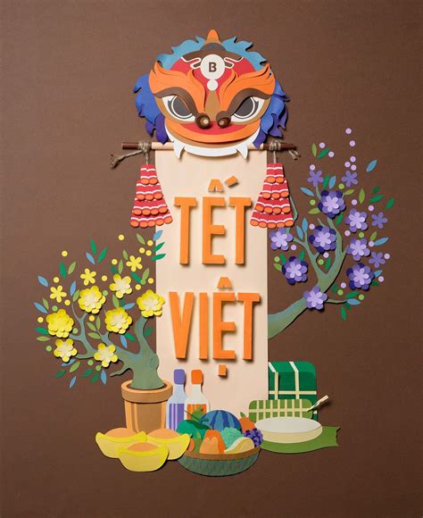 Tet Viet | Vietnam art, Holiday poster, New year art