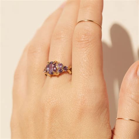 Nico Purple Sapphire Ring in 18K Gold | Catbird