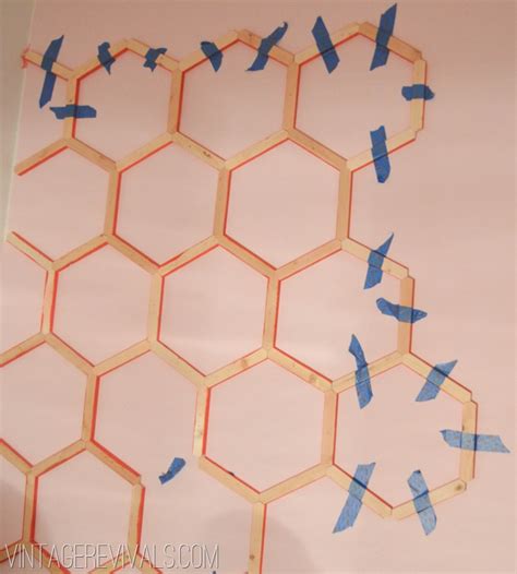 DIY Honeycomb Hexagon Wall Treatment - Vintage Revivals
