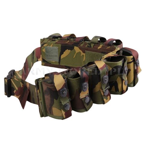 Dutch Army Belt with Grenade Pouches BANDOOLIER 40mm X10 DPM Genuine ...