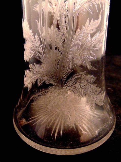 Locke Art Glass Dorflinger Kalana Poppy Engraved Crystal Vase Flowers Poppies | #1934076664