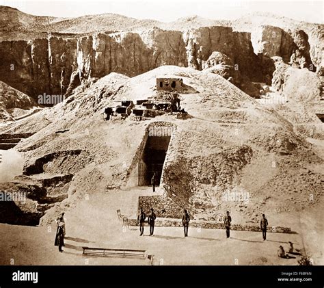 Guarding the tomb of Tutankhamun in the Valley of the Kings, Egypt in ...