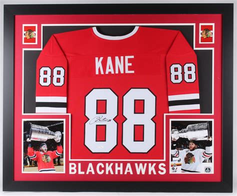 Patrick Kane Signed Chicago Blackhawks 35x43 Custom Framed Jersey (JSA ...