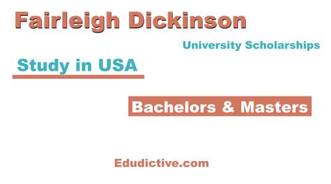 [2020] Fairleigh Dickinson University Scholarships (International Students)