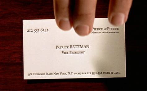 Patrick Bateman Business Card | American Psycho | ReplicaPropStore