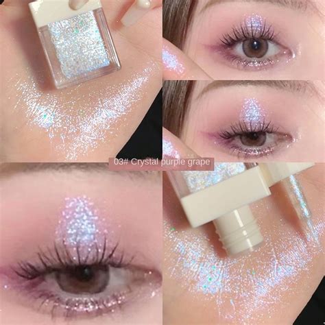 Gege Bear Small Cube Liquid Eyeshadow Fine Flash Sequins Exquisite Nature Eye Makeup 6-colors ...