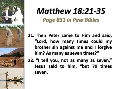 PPT - Matthew 18:21-35 Page 831 in Pew Bibles PowerPoint Presentation, free download - ID:2184183