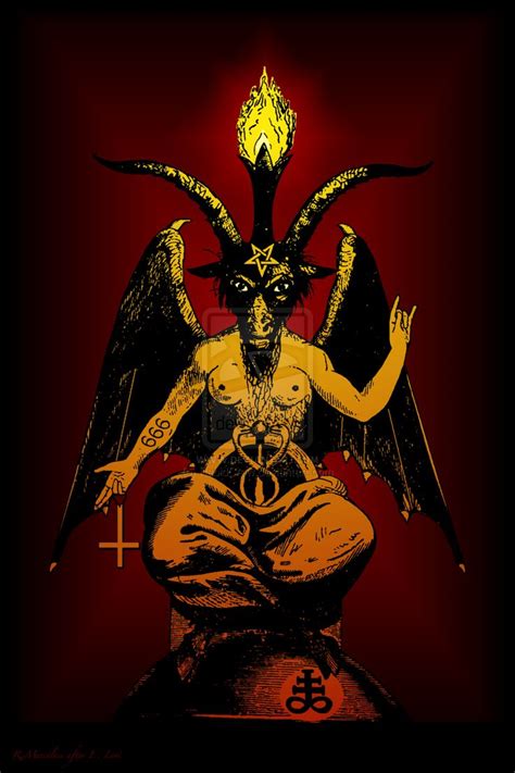 Baphomet classic | Estátuas do cemitério, Arte escura, Macabro