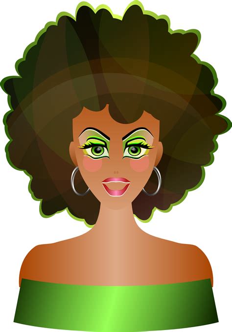 Afro Woman Silhouette SVG Free