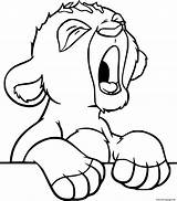 Cute Baby Simba Coloring page Printable sketch template
