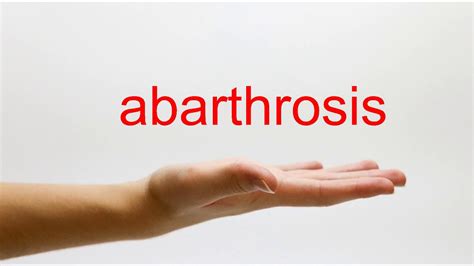 How to Pronounce abarthrosis - American English - YouTube