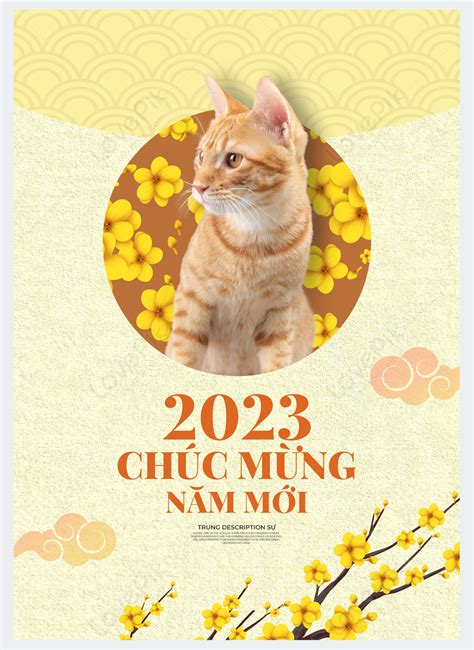 Mẫu Cây Hoa Mai Hoa Mèo 2023 Tết Việt Nam Năm Mèo Lễ Hội Mùa Xuân Thông Báo Nghỉ Lễ Poster Ngày ...