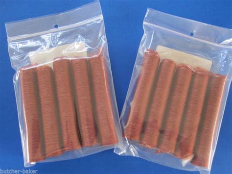 50 Lbs Snack Stick CASINGS 21mm Edible BEEF Collagen Slim Jims Pepperoni sausage - Smokehouse Chef