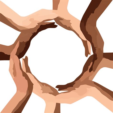 People hands forming circle art, United States Community Multiculturalism Cultural diversity ...