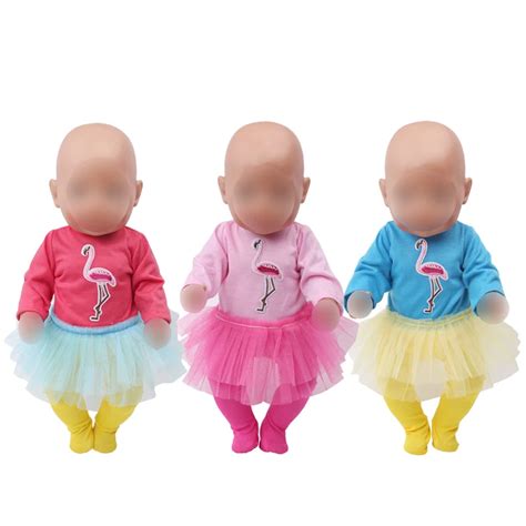 43 cm baby dolls Clothes new born New Dress Baby toys fit American 18 inch Girls doll f726-in ...