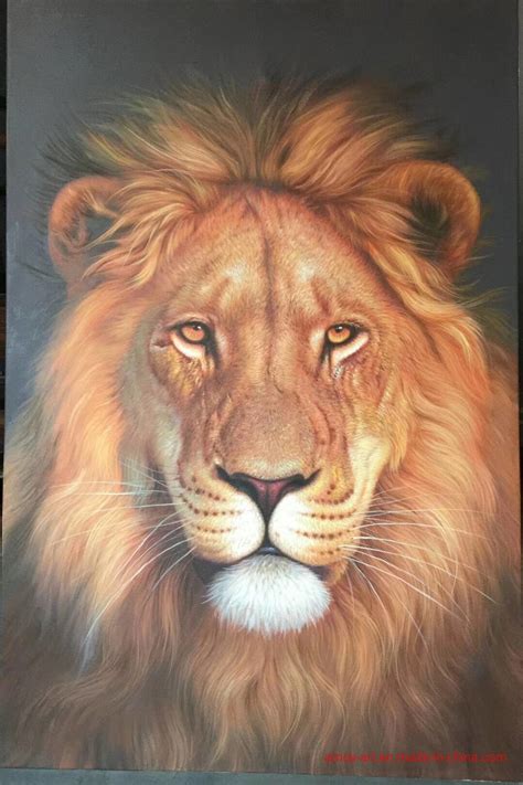 Hand Painted Modern Animal Lion Oil Painting on Canvas - China Handmade Oil Painting and ...