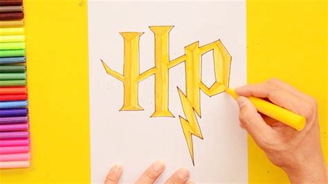 How to draw Harry Potter Logo - YouTube