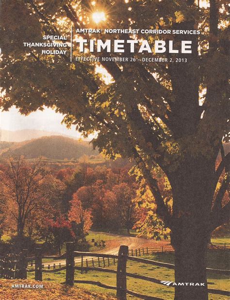 Amtrak Northeast Corridor Thanksgiving timetable - Novembe… | Flickr