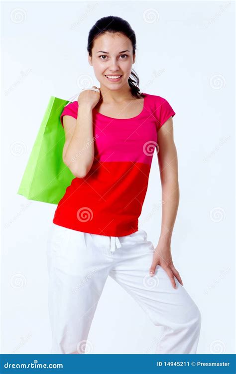 Happy shopper stock image. Image of cheerful, caucasian - 14945211