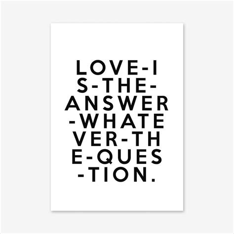 Love Is The Answer Art Print By Honeymoon Hotel - Fy Unframed Art Prints, Fine Art Prints ...