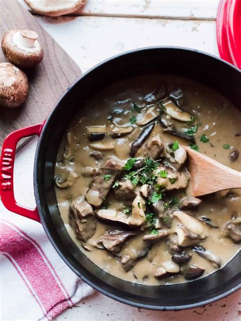 Swiss Veal and Wild Mushroom Stew - Kitchen Confidante®