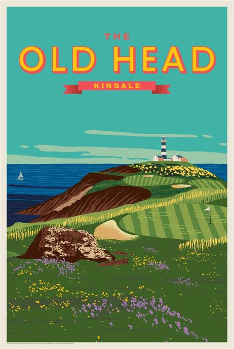 The Old Head Golf Links Kinsale Ireland. Vintage Style | Etsy | Vintage travel posters, Travel ...
