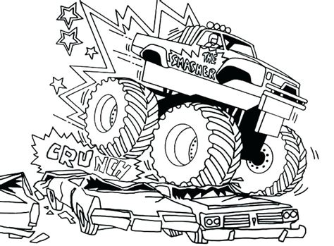 Monster Truck Coloring Pages For Kids at GetColorings.com | Free printable colorings pages to ...