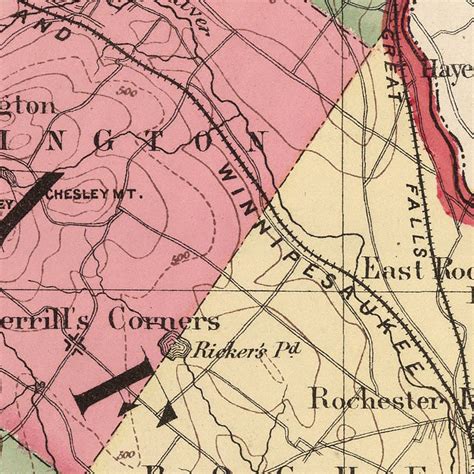 Vintage Map of Strafford County, New Hampshire 1877 by Ted's Vintage Art