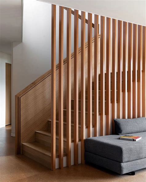 screen Wood Slat Wall, Wood Stairs, House Stairs, Wood Banister, Paint Stairs, Oak Handrail ...