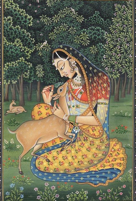 Shakuntala | Mughal art paintings, Rajasthani painting, India art