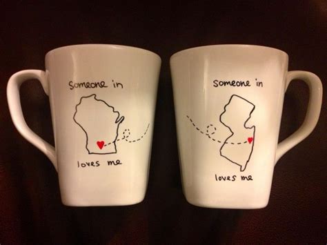 Long distance friendship mugs. Made this for my best friend for her ...