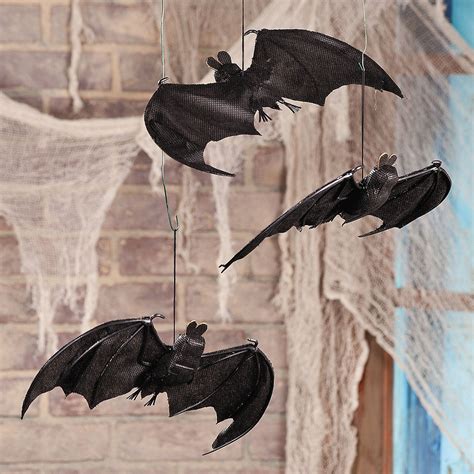 Hanging Bat Halloween Decorations - 3 Pc. | Oriental Trading | Haunted house halloween party ...