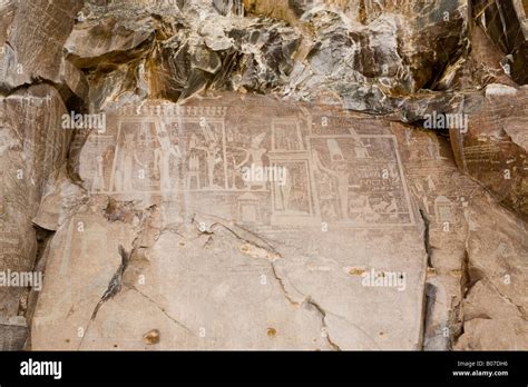 Inscriptions at Wadi Hammamat, Eastern Desert, Egypt, North Africa Stock Photo - Alamy