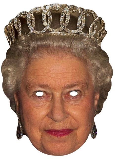 Queen Elizabeth II Royal Single Card Party Face Mask | Best friend ...