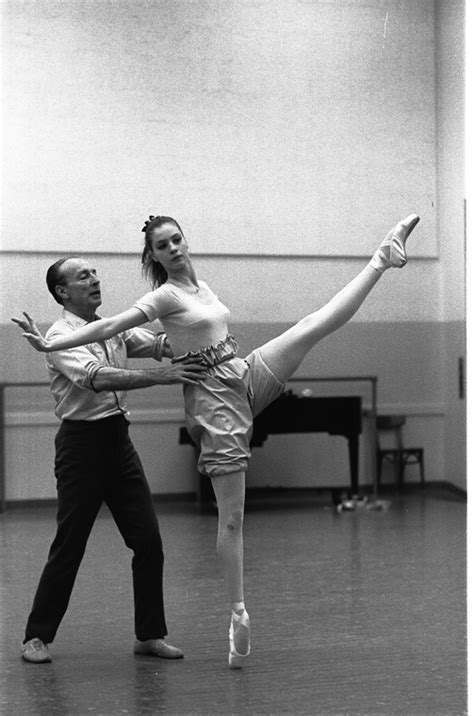 New York City Ballet rehearsal of "Swan Lake" with George Balanchine and Suzanne Farrell ...