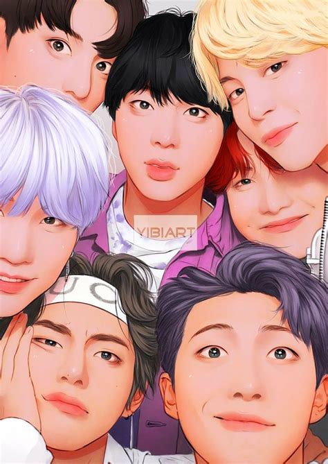 Bts members clip art | Bts drawings, Bts fanart, Fan art