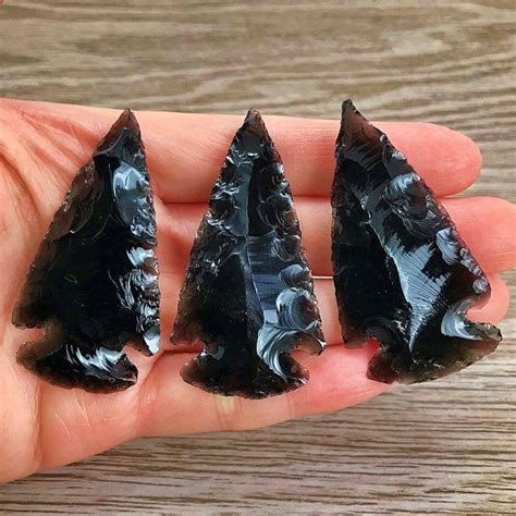 50 Pieces Obsidian Arrowhead Black Obsidian Arrowhead in Bulk Wholesale ...