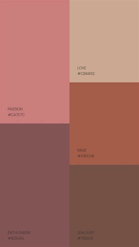 Color Palette based on Emotional Guidance Scale (4/4) | Color palette, Color schemes, Warm ...