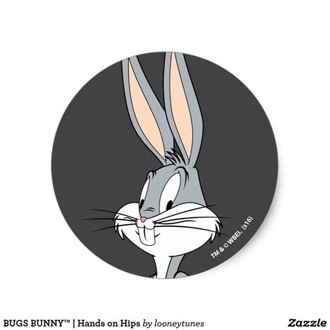 BUGS BUNNY™ | Hands on Hips Classic Round Sticker | Zazzle | Round ...