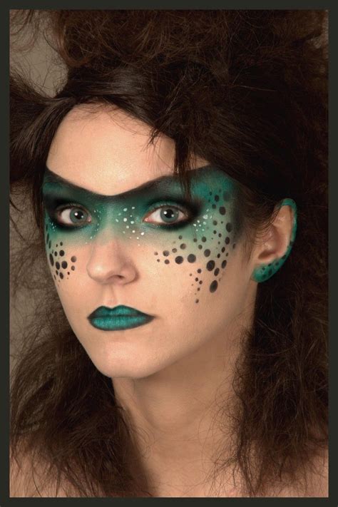 Green face paint Mask with Black Bubbles Adult Face Painting, Face ...