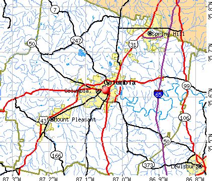 Columbia, Tennessee (TN 37174, 38401) profile: population, maps, real estate, averages, homes ...