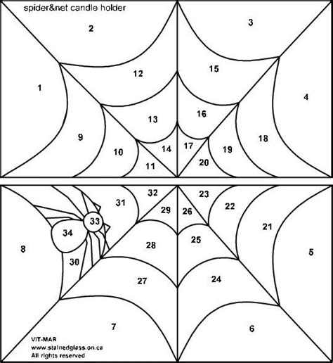 Spider web candle surround | Stained glass patterns, Stained glass diy ...